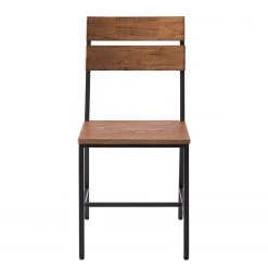 Ars manufacti Chaises Manchester II (lot de 2) - Acacia massif / Métal - Acacia / Noir -Meubles de salle à manger Soldes Magasin 1000164684 191010 11422400002 DETAILS P000000001000164684