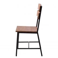 Ars manufacti Chaises Manchester II (lot de 2) - Acacia massif / Métal - Acacia / Noir -Meubles de salle à manger Soldes Magasin 1000164684 191010 11422400003 DETAILS P000000001000164684