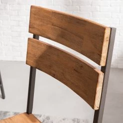 Ars manufacti Chaises Manchester II (lot de 2) - Acacia massif / Métal - Acacia / Noir -Meubles de salle à manger Soldes Magasin 1000164684 191111 08414100005 DETAILS P000000001000164684