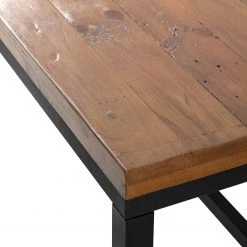 Ars manufacti Table Grasby II - Pin recyclé / Métal - Pin foncé / Noir -Meubles de salle à manger Soldes Magasin 1000166203 191009 11422800005 DETAILS P000000001000166203