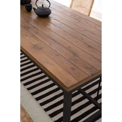 Ars manufacti Table Grasby II - Pin recyclé / Métal - Pin foncé / Noir -Meubles de salle à manger Soldes Magasin 1000166203 200414 13512200002 DETAILS P000000001000166203