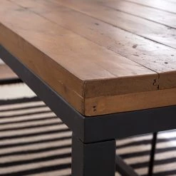 Ars manufacti Table Grasby II - Pin recyclé / Métal - Pin foncé / Noir -Meubles de salle à manger Soldes Magasin 1000166203 200414 13512500005 DETAILS P000000001000166203