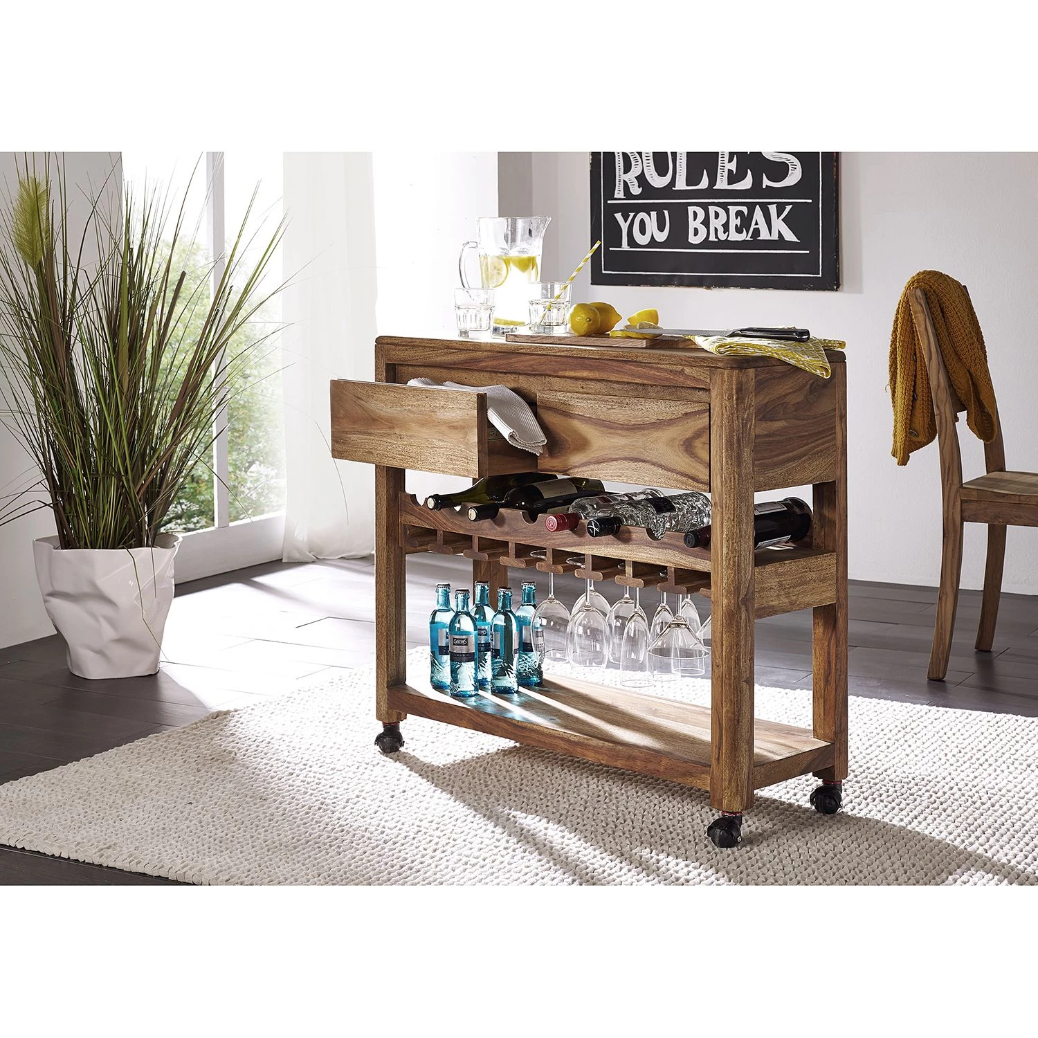 Naturoo Desserte Gaspar - Sheesham massif 2 Naturoo Desserte Gaspar - Sheesham massif – Image 2