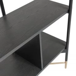 Jack & Alice Étagère Cabral - Frêne noir / Doré -Meubles de salle à manger Soldes Magasin 1000166602 190319 10113500078 GALLERYIMAGES P000000001000166602