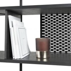 Jack & Alice Étagère Cabral - Frêne noir / Doré -Meubles de salle à manger Soldes Magasin 1000166602 190319 10113500079 GALLERYIMAGES P000000001000166602