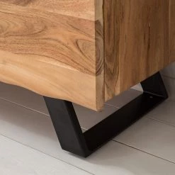 Ars Natura Buffet Vardo - Acacia massif / Métal - Acacia / Noir -Meubles de salle à manger Soldes Magasin 1000166791 191030 08503100010 DETAILS P000000001000166791