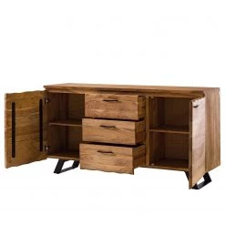 Ars Natura Buffet Vardo - Acacia massif / Métal - Acacia / Noir -Meubles de salle à manger Soldes Magasin 1000166791 200124 09383000010 DETAILS P000000001000166791