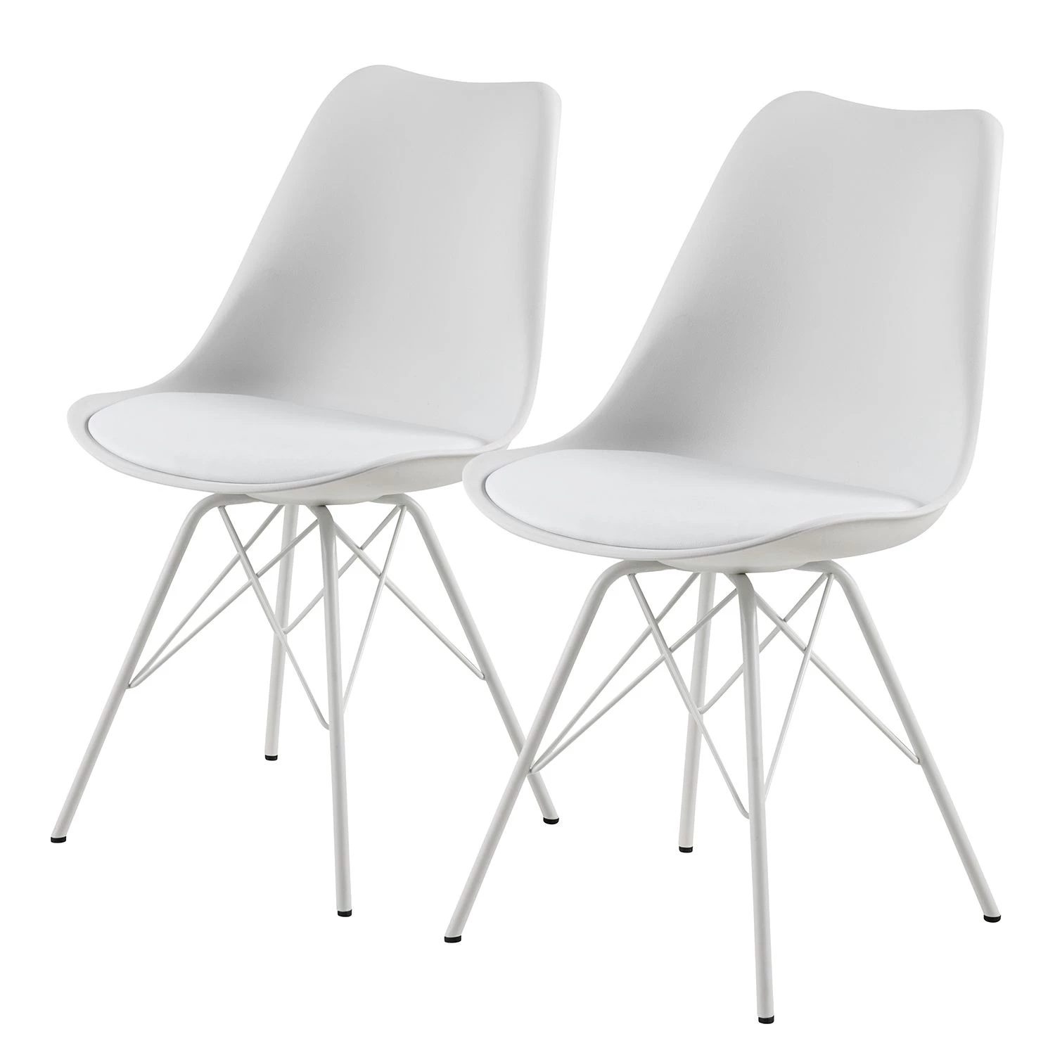 Fredriks Chaises Bonito - Blanc - Lot de 2 1 Fredriks Chaises Bonito - Blanc - Lot de 2