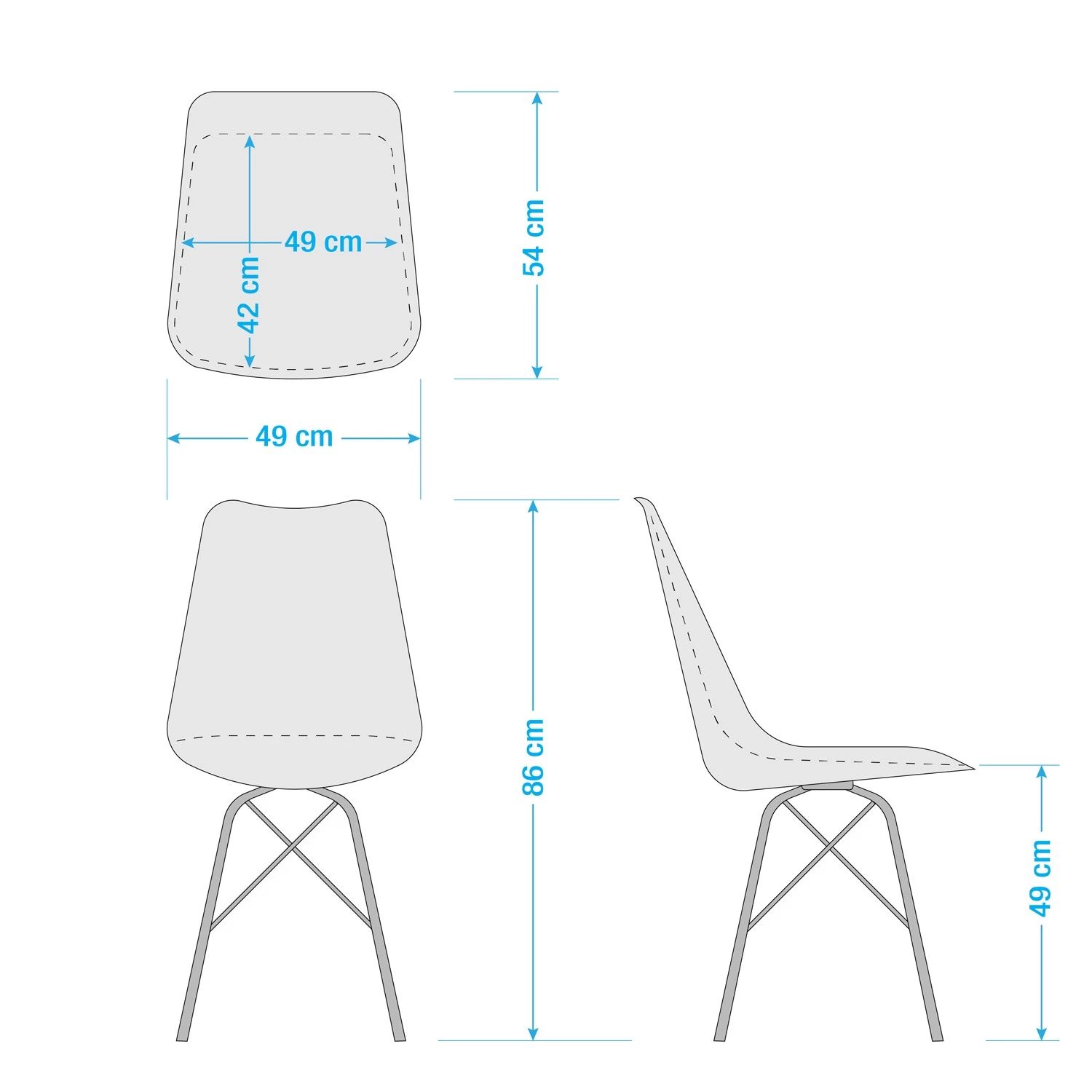 Fredriks Chaises Bonito - Blanc - Lot de 2 15 Fredriks Chaises Bonito - Blanc - Lot de 2 – Image 15