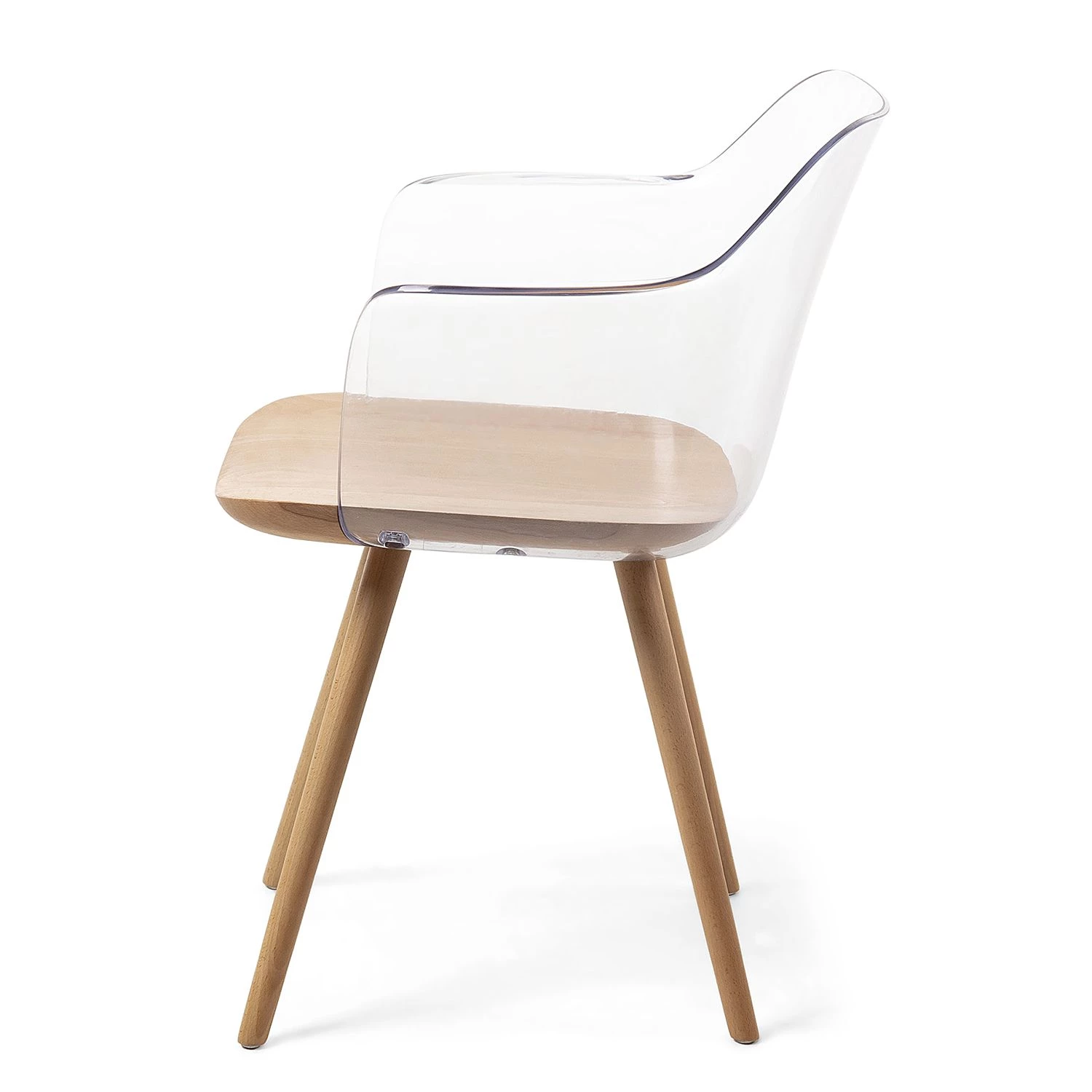 Norrwood Chaises à accoudoirs Krem (lot de 2) - Translucide 2 Norrwood Chaises à accoudoirs Krem (lot de 2) - Translucide – Image 2