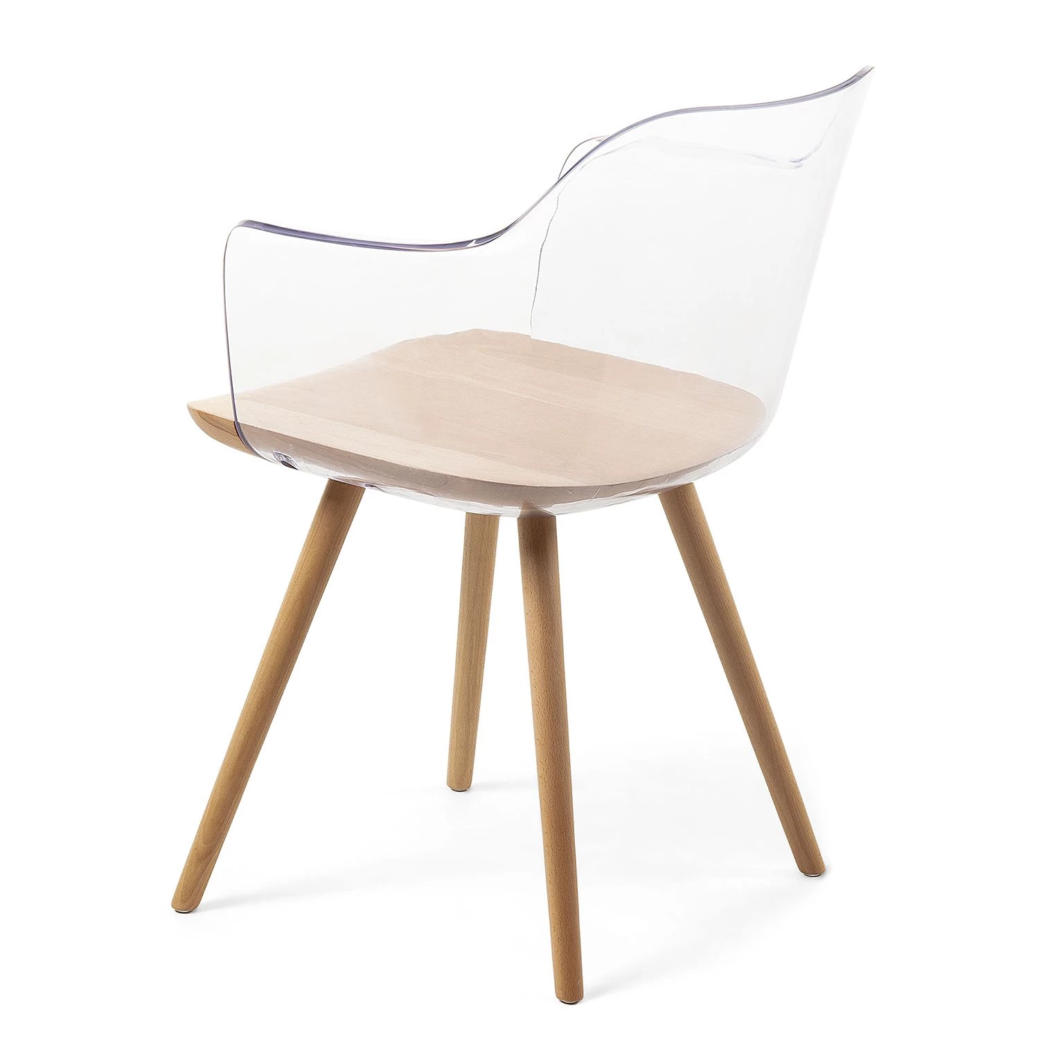 Norrwood Chaises à accoudoirs Krem (lot de 2) - Translucide 3 Norrwood Chaises à accoudoirs Krem (lot de 2) - Translucide – Image 3