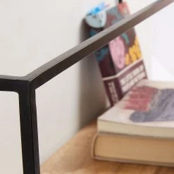 Norrwood Étagère murale Silop - Manguier massif / Métal - Manguier / Noir -Meubles de salle à manger Soldes Magasin 1000167753 190416 11592600070 GALLERYIMAGES P000000001000167753