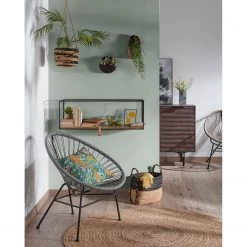 Norrwood Étagère murale Silop - Manguier massif / Métal - Manguier / Noir -Meubles de salle à manger Soldes Magasin 1000167753 200429 06495100087 MOOD DETAILS P000000001000167753 mood