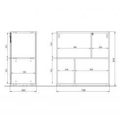 Germania Étagère murale Coruna - imitation chêne Grandson -Meubles de salle à manger Soldes Magasin 1000168918 190403 11352800005 GALLERYIMAGES P000000001000168918