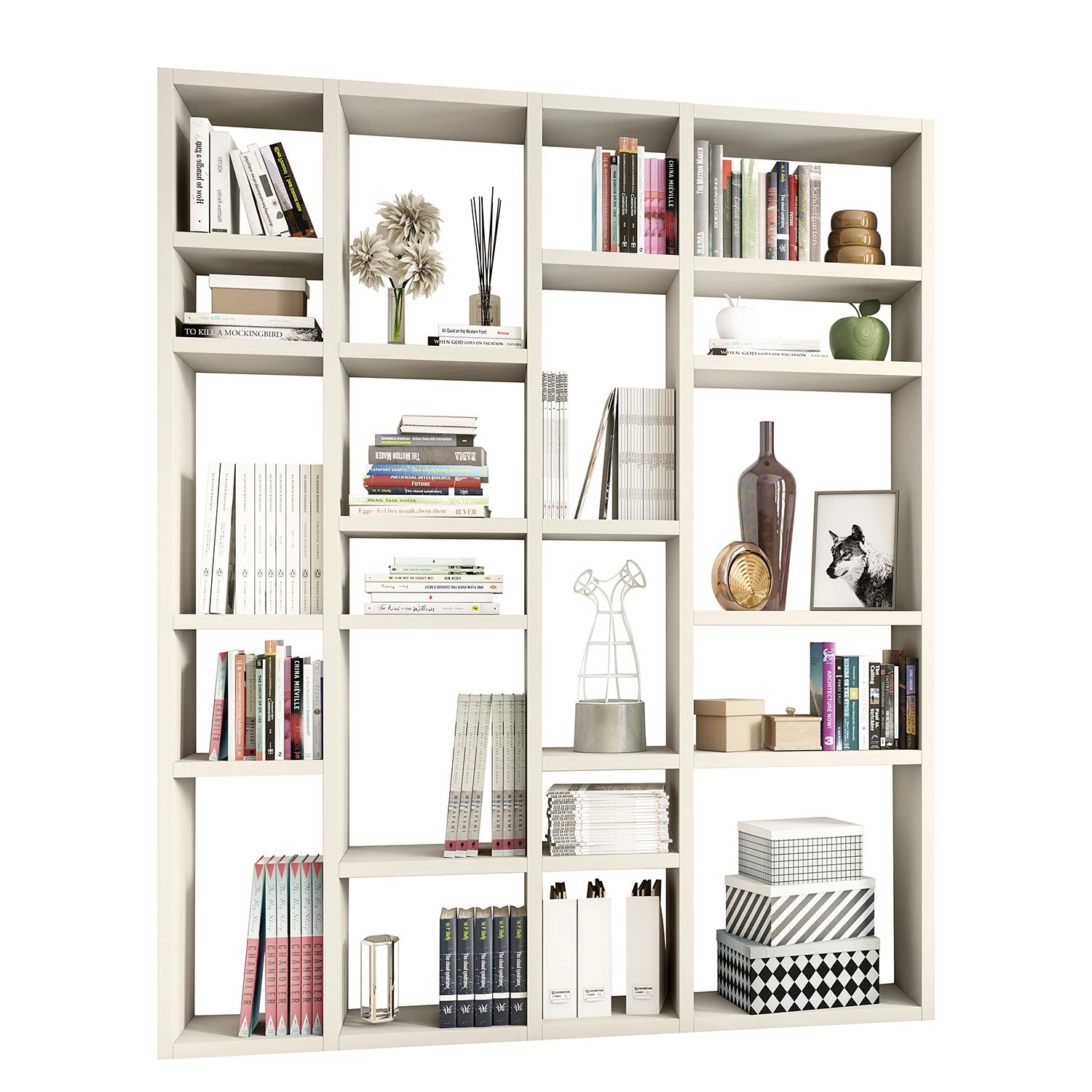 Loftscape Bibliothèque Emporior IV - Blanc crème - Largeur : 179 cm 1 Loftscape Bibliothèque Emporior IV - Blanc crème - Largeur : 179 cm