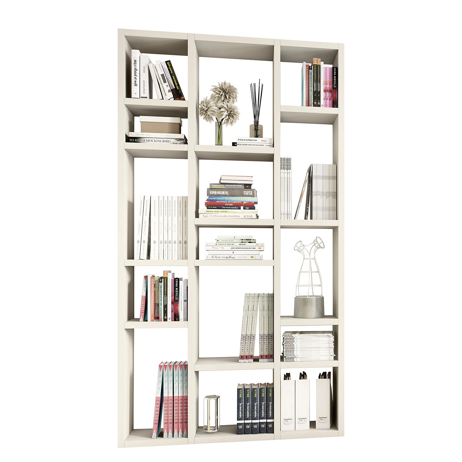 Loftscape Bibliothèque Emporior IV - Blanc crème - Largeur : 120 cm 1 Loftscape Bibliothèque Emporior IV - Blanc crème - Largeur : 120 cm