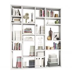 Loftscape Bibliothèque Emporior IV - Blanc brillant - Largeur : 179 cm