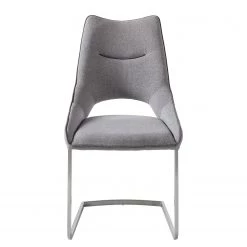 Fredriks Chaises cantilever Nidri (lot de 2) - Tissage à plat / Acier inoxydable - Gris clair -Meubles de salle à manger Soldes Magasin 1000169167 191009 12154000013 DETAILS P000000001000169167