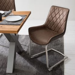 Fredriks Chaises cantilever Saval III (lot de 2) - Imitation cuir / Acier inoxydable - Marron vintage 15 Fredriks Chaises cantilever Saval III (lot de 2) - Imitation cuir / Acier inoxydable - Marron vintage -Meubles de salle à manger Soldes Magasin 1000169676 191002 12143700016 MOOD DETAILS P000000001000169676 mood