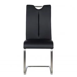 Fredriks Chaises cantilever Ratos (lot de 2) - Imitation cuir / Acier inoxydable - Noir -Meubles de salle à manger Soldes Magasin 1000169678 220404 030 DETAILS P000000001000169678