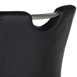 Fredriks Chaises cantilever Ratos (lot de 2) - Imitation cuir / Acier inoxydable - Noir -Meubles de salle à manger Soldes Magasin 1000169678 220404 034 DETAILS P000000001000169678