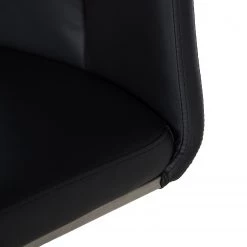 Fredriks Chaises cantilever Ratos (lot de 2) - Imitation cuir / Acier inoxydable - Noir -Meubles de salle à manger Soldes Magasin 1000169678 220404 037 DETAILS P000000001000169678