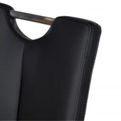 Fredriks Chaises cantilever Ratos (lot de 2) - Imitation cuir / Acier inoxydable - Noir -Meubles de salle à manger Soldes Magasin 1000169678 220404 039 DETAILS P000000001000169678