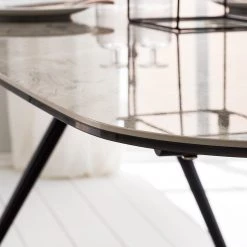 Jack & Alice Table Atuba - Céramique / Métal - Gris fumé / Noir -Meubles de salle à manger Soldes Magasin 1000170584 200312 11303300032 DETAILS P000000001000170584