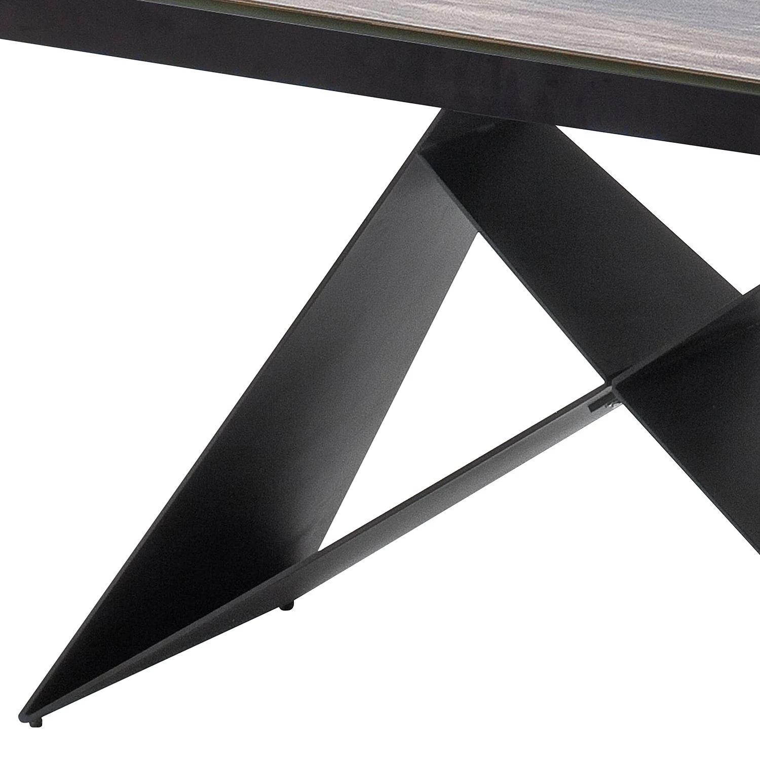 Fredriks Table Pinna - Céramique et verre / Métal - Noir mat - Imitation chêne foncé 3 Fredriks Table Pinna - Céramique et verre / Métal - Noir mat - Imitation chêne foncé – Image 3