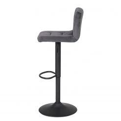 Loftscape Chaises de bar Irma (lot de 2) - Velours / Acier - Gris -Meubles de salle à manger Soldes Magasin 1000171071 190418 11493100048 GALLERYIMAGES P000000001000171071