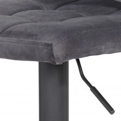 Loftscape Chaises de bar Irma (lot de 2) - Velours / Acier - Gris -Meubles de salle à manger Soldes Magasin 1000171071 190418 11493200052 GALLERYIMAGES P000000001000171071