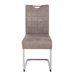 Loftscape Chaises cantilever Lopten II (lot de 2) - Imitation cuir / Acier - Chrome -Meubles de salle à manger Soldes Magasin 1000171105 190418 11493400104 GALLERYIMAGES P000000001000171105