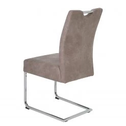 Loftscape Chaises cantilever Lopten II (lot de 2) - Imitation cuir / Acier - Chrome -Meubles de salle à manger Soldes Magasin 1000171105 190418 11493400106 GALLERYIMAGES P000000001000171105