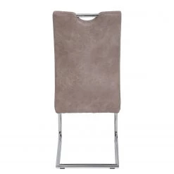 Loftscape Chaises cantilever Lopten II (lot de 2) - Imitation cuir / Acier - Chrome -Meubles de salle à manger Soldes Magasin 1000171105 190418 11493400107 GALLERYIMAGES P000000001000171105