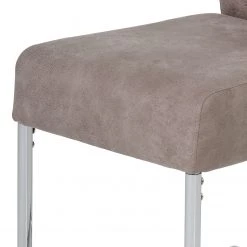 Loftscape Chaises cantilever Lopten II (lot de 2) - Imitation cuir / Acier - Chrome -Meubles de salle à manger Soldes Magasin 1000171105 190418 11493400109 GALLERYIMAGES P000000001000171105