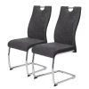 Loftscape Chaise cantilever La Luna - Anthracite - Lot de 2