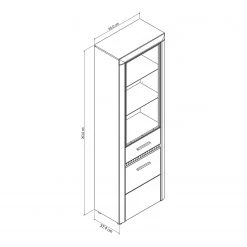 Loftscape Vitrine Charnocks II - Blanc brillant / Noir 9 Loftscape Vitrine Charnocks II - Blanc brillant / Noir -Meubles de salle à manger Soldes Magasin 1000171312 190424 07575400021 GALLERYIMAGES P000000001000171312