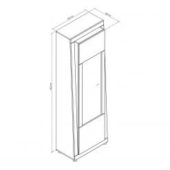 Loftscape Vitrine Curlewis I - Blanc brillant / Anthracite -Meubles de salle à manger Soldes Magasin 1000171328 190424 07575600065 GALLERYIMAGES P000000001000171328