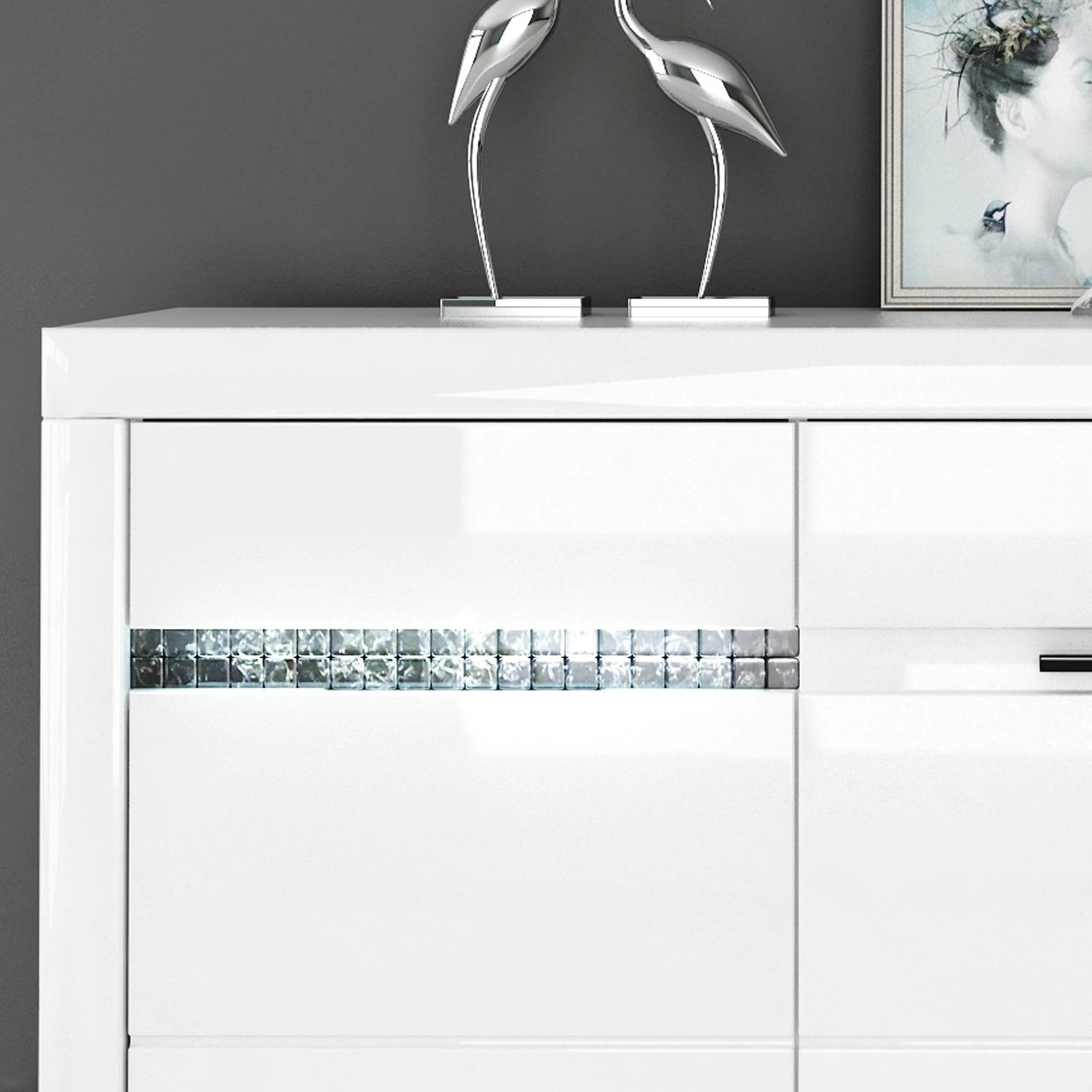 Loftscape Buffet Charnocks - Blanc brillant / blanc 4 Loftscape Buffet Charnocks - Blanc brillant / blanc – Image 4