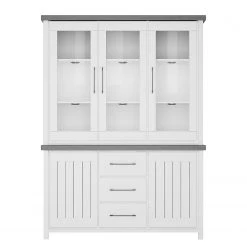 Ridgevalley Vaisselier Touros - Pin massif - Pin blanc / Gris -Meubles de salle à manger Soldes Magasin 1000171357 190424 07580500294 GALLERYIMAGES P000000001000171357