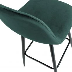Jack & Alice Chaise de bar Sendo (lot de 2) - Velours/ Métal - Turquoise / Noir 15 Jack & Alice Chaise de bar Sendo (lot de 2) - Velours/ Métal - Turquoise / Noir -Meubles de salle à manger Soldes Magasin 1000172233 220315 033 DETAILS P000000001000172233