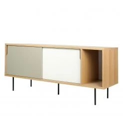Temahome Buffet Noa II - Blanc / Gris minéral - Chêne