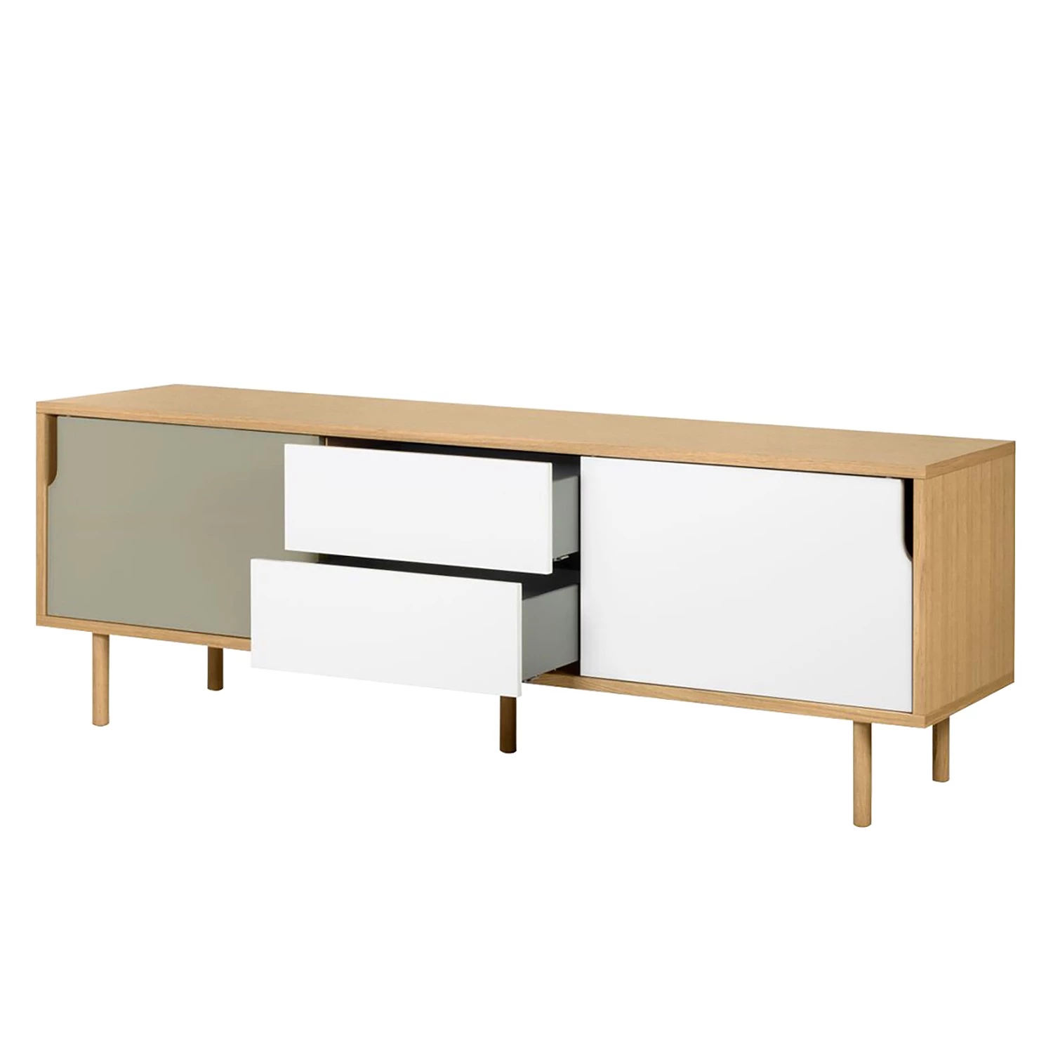 Temahome Buffet Noa III - Blanc / Gris minéral 7 Temahome Buffet Noa III - Blanc / Gris minéral – Image 7