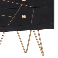 Jack & Alice Etagère Towa - Acacia massif / Métal - Noir / Or -Meubles de salle à manger Soldes Magasin 1000172964 190503 07493700073 GALLERYIMAGES P000000001000172964