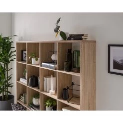 KiYDOO Étagère Shelfy II - Imitation chêne de Sonoma - Largeur : 158 cm -Meubles de salle à manger Soldes Magasin 1000173850 191115 18360400029 DETAILS P000000001000173850