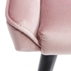 Kare Design Chaise capitonnée Black Marshall - Velours / Hêtre massif - Rose / Noir -Meubles de salle à manger Soldes Magasin 1000174200 190515 06332600138 GALLERYIMAGES P000000001000174200