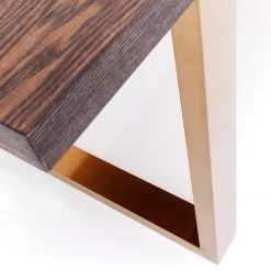 Kare Design Table Osaka Duo - Partiellement en frêne massif / Acier - Frêne / Laiton -Meubles de salle à manger Soldes Magasin 1000174215 190515 06334400277 GALLERYIMAGES P000000001000174215