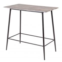 Fredriks Table haute Lindra - Acier - Bois flotté / Graphite