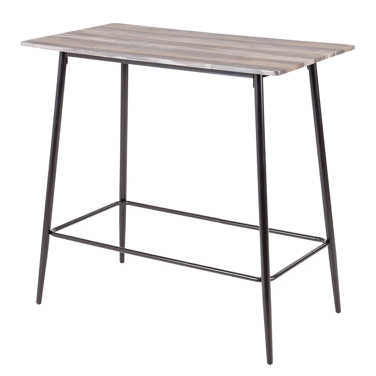Fredriks Table haute Lindra - Acier - Bois flotté / Graphite 1 Fredriks Table haute Lindra - Acier - Bois flotté / Graphite