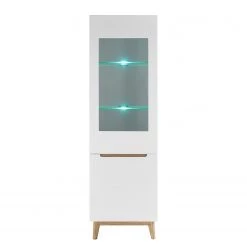 Mørteens Vitrine Tenabo - Blanc mat / Chêne à nœuds -Meubles de salle à manger Soldes Magasin 1000174303 191004 12413000002 DETAILS P000000001000174303